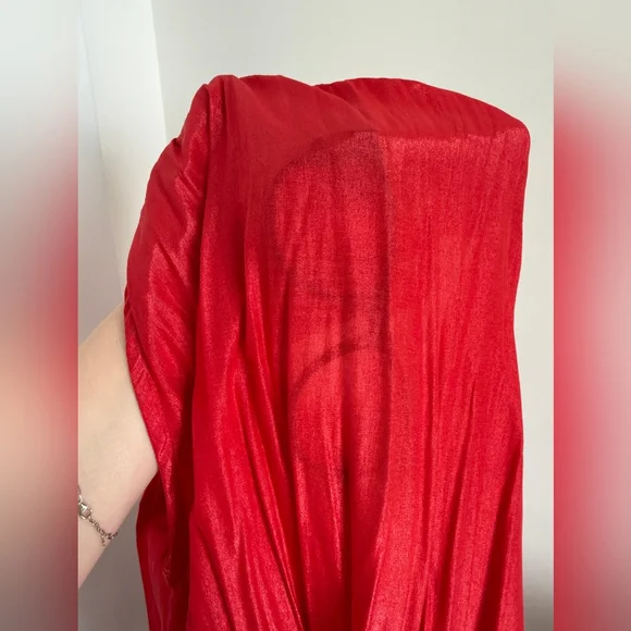 Blue Island Dress/Beach Cover Up with Pockets (partially see through) - Picture 5 of 5